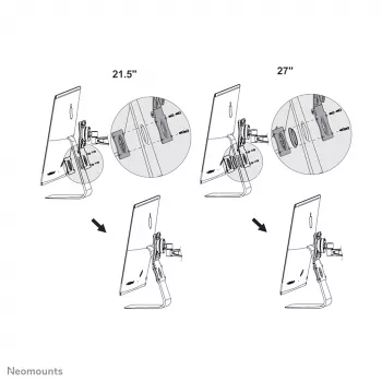 Neomounts FPMA-VESAMAC2127 iMac VESA-adapter, hõbedane, teras, 15 kg, 100 x 100,75 x 75 mm, 100 x 100 mm, 730 g