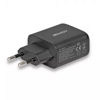 Lindy 65W USB 2 x Type C GaN laadija 73438