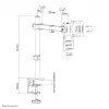 Neomounts FPMA-D540Must Monitorivars 13-32 tolli, Klambriga/tõmbikinnitusega, 8 kg, 33 cm (13 tolli), 81,3 cm (32 tolli), 100 x 100 mm, Must