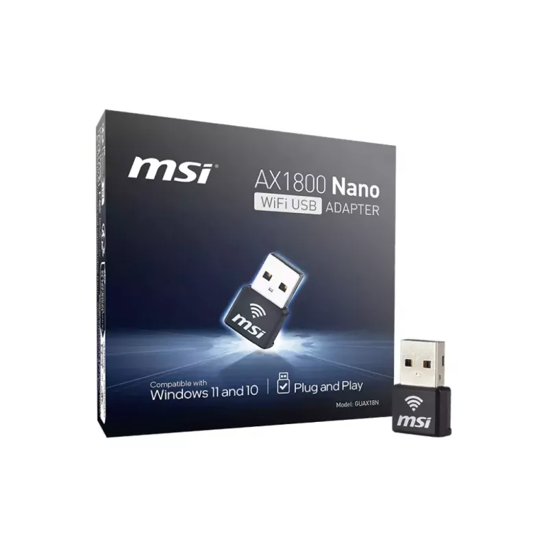 USB-adapter MSI AX1800 Nano WiFi USB 2.0 Must