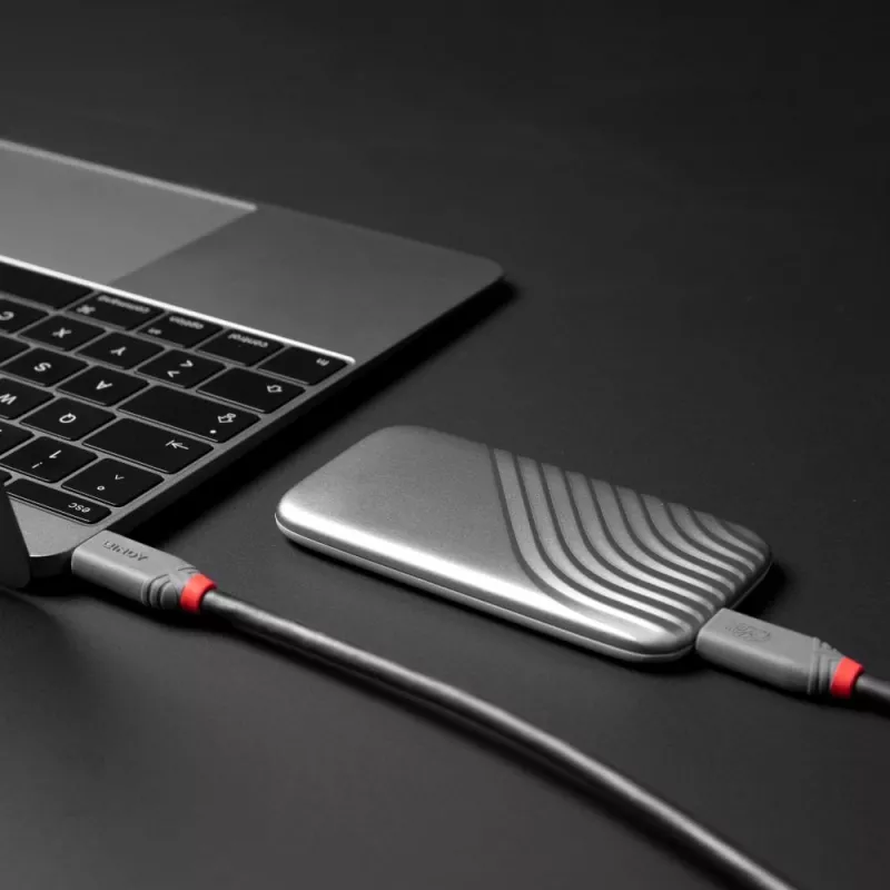 Lindy 0,8 m USB 4 240 W C-tüüpi USB kaabel, Anthra Line