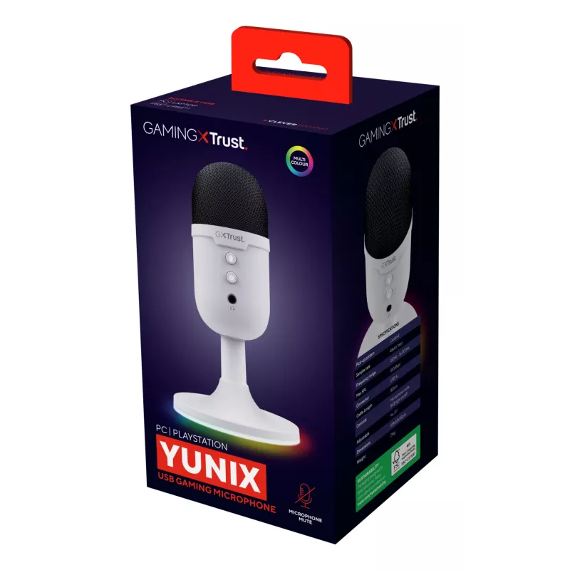 Trust GXT 234P Yunix Valge lauamikrofon