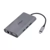 Dahua Technology 9-in-1 USB 3.1 USB-C dokkimisjaam: USB 3.0, HDMI, RJ45, VGA, SD/TF, PD