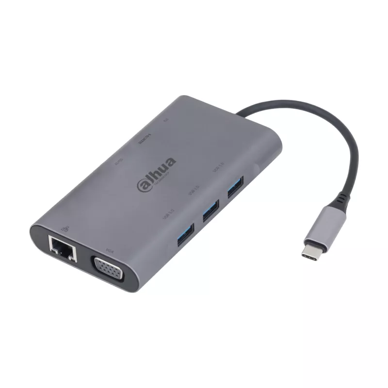 Dahua Technology 9-in-1 USB 3.1 USB-C dokkimisjaam: USB 3.0, HDMI, RJ45, VGA, SD/TF, PD