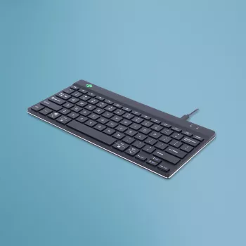 R-Go Tools Ergonoomiline klaviatuur R-Go Compact Break, kompaktne klaviatuur pausitarkvaraga, QWERTY (US), juhtmega, must