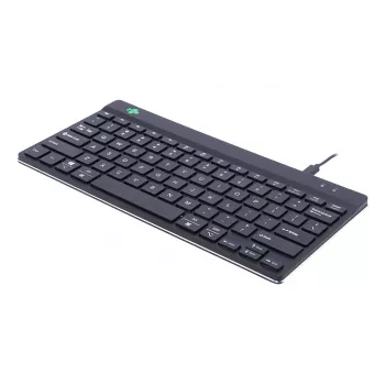 R-Go Tools Ergonoomiline klaviatuur R-Go Compact Break, kompaktne klaviatuur pausitarkvaraga, QWERTY (US), juhtmega, must