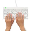 R-Go Tools ergonoomiline klaviatuur R-Go Compact Break, kompaktne klaviatuur koos pausitarkvaraga, QWERTY (US), juhtmega, valge