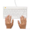 R-Go Tools ergonoomiline klaviatuur R-Go Compact Break, kompaktne klaviatuur koos pausitarkvaraga, QWERTY (US), juhtmega, valge