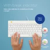 R-Go Tools ergonoomiline klaviatuur R-Go Compact Break, kompaktne klaviatuur koos pausitarkvaraga, QWERTY (US), juhtmega, valge