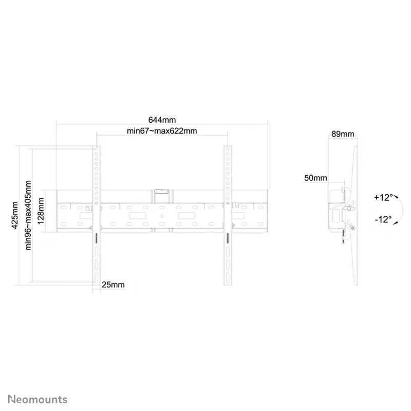 Neomounts LFD-W2640MP teleri seinakinnitus 37-75 tolli - kallutatav