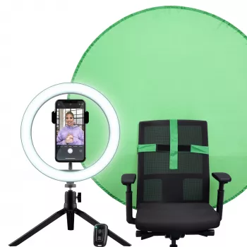 Valgustusrõngas LED Trust Maku+ must roheline 24881