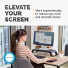 Fellowes arvutimonitori alus 3 kõrguse reguleerimisega - Hana LT monitori tõstuk - ergonoomiline reguleeritav monitori alus arvutitele - max kaal 22,6 kg - must