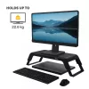 Fellowes arvutimonitori alus 3 kõrguse reguleerimisega - Hana LT monitori tõstuk - ergonoomiline reguleeritav monitori alus arvutitele - max kaal 22,6 kg - must
