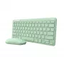 Trust Lyra klaviatuur hiirega Office RF Wireless + Bluetooth QWERTY USA inglise Roheline