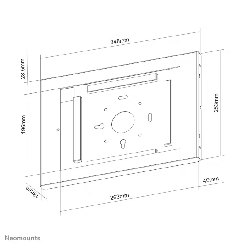Neomounts seinakinnitusega tahvelarvuti hoidik WL15-660WH1 maksimaalne ekraani suurus 32,8 cm