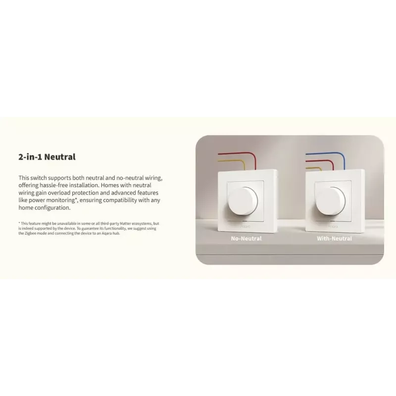 Aqara Dimmer Switch H2 EU Valge lüliti Aqara KD-R01D