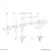 Neomounts DS60-600BL2 monitori käepide 10-32 tolli - Quick-fix - 180°-stopp