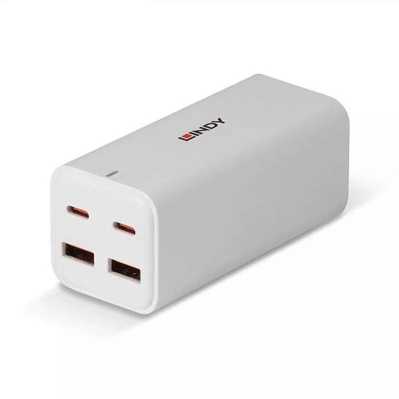 Laadija Lindy 100W 4-Port USB Type A & C GaN Laadija Sisetingimustes Universaalne