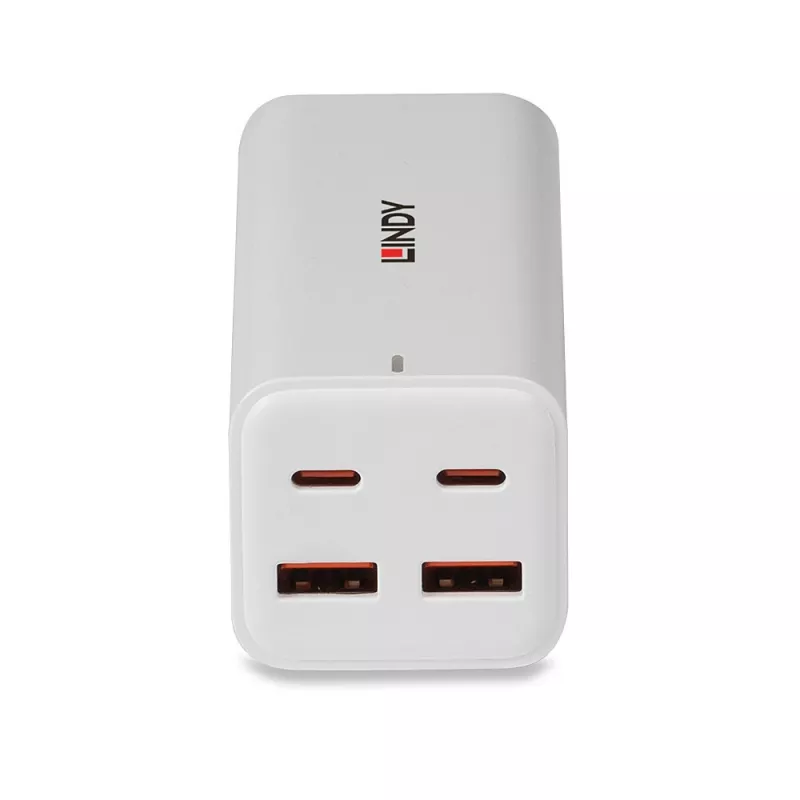 Laadija Lindy 100W 4-Port USB Type A & C GaN Laadija Sisetingimustes Universaalne