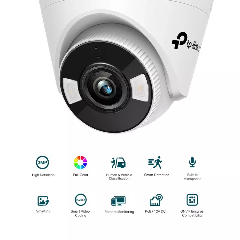 TP-Link VIGI C430 Dome IP-turvakaamera sise- ja välistingimustesse 2304 x 1296 pikslit laele