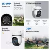 TP-Link välispanoraam-/kallutusega turvakaamera Wi-Fi kaudu SPETS: 3K 5MP (2880x1620), 2,4 GHz, 2 × välisantenni, 1 × Ethernet-port, horisontaalne 360°