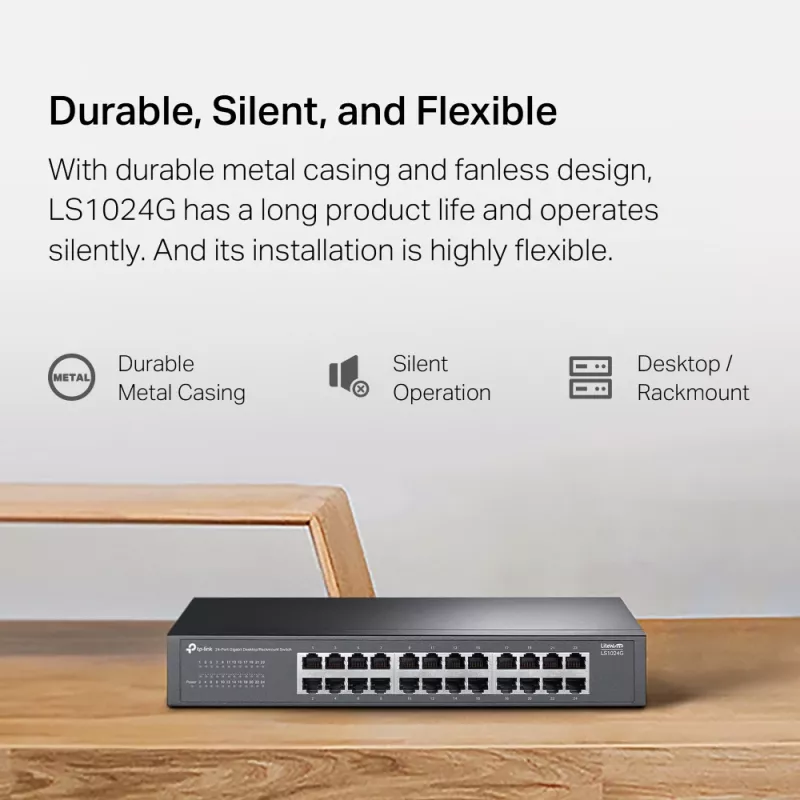 TP-Link LS1024G võrgulüliti Haldamata Gigabit Ethernet (10/100/1000) Must