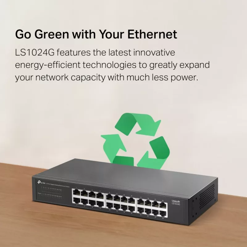 TP-Link LS1024G võrgulüliti Haldamata Gigabit Ethernet (10/100/1000) Must