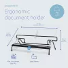 R-Go Tools Dokumendihoidja R-Go Flex Read, ergonoomiline, pehme poroloonist randmetoega, läbipaistev akrüül