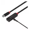 USB 3.0 aktiivne pikenduskaabel Lindy õhuke 15m USB-C 5000 Mbit/s