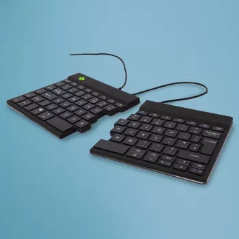 R-Go Tools ergonoomiline klaviatuur R-Go Split Break v2 koos pausitarkvaraga, ergonoomiline jagatud klaviatuur, QWERTY (UK), juhtmega, must