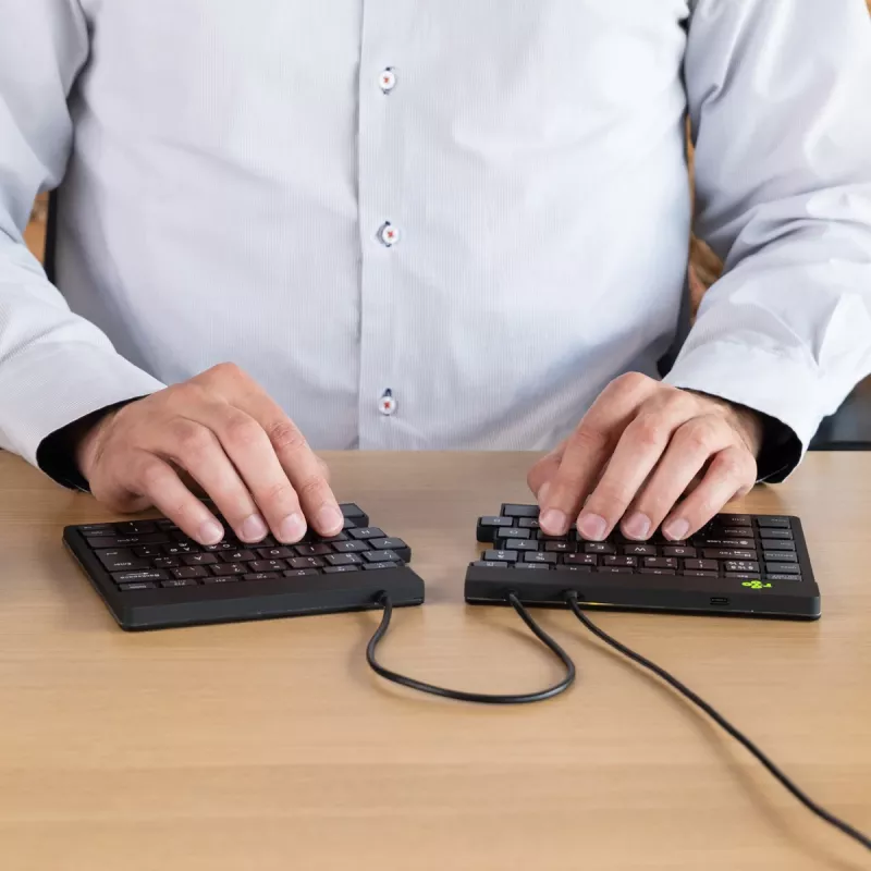 R-Go Tools Ergonomic klaviatuur R-Go Split Break v2 with break software, ergonomic split klaviatuur, QWERTY (US), Wired, Must
