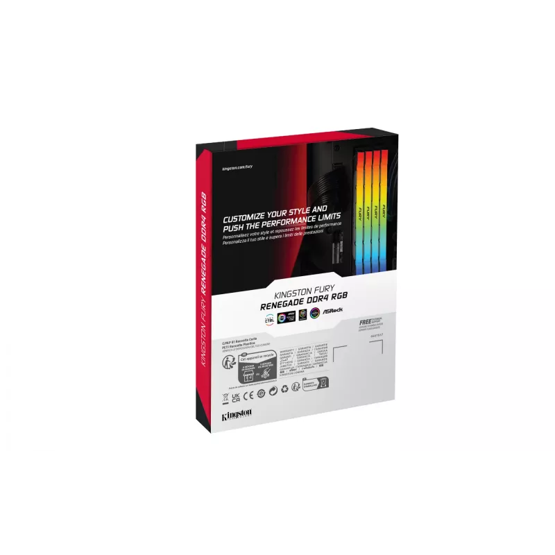 DIMM DDR4 16GB (2x8GB) Kingston FURY 3200MT/s 288-kontaktiline CL16 1.35V RGB-jahutusradiaatoriga