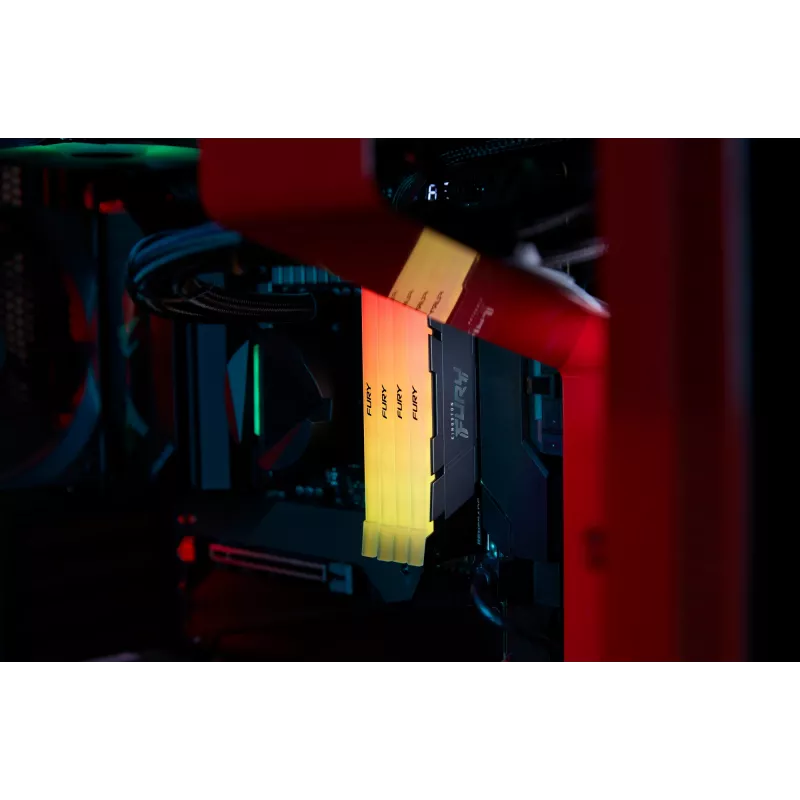 DIMM DDR4 16GB (2x8GB) Kingston FURY 3200MT/s 288-kontaktiline CL16 1.35V RGB-jahutusradiaatoriga