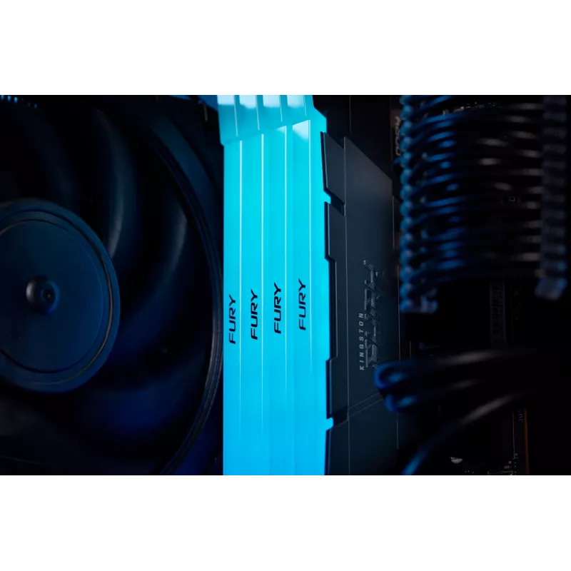 DIMM DDR4 16GB (2x8GB) Kingston FURY 3200MT/s 288-kontaktiline CL16 1.35V RGB-jahutusradiaatoriga