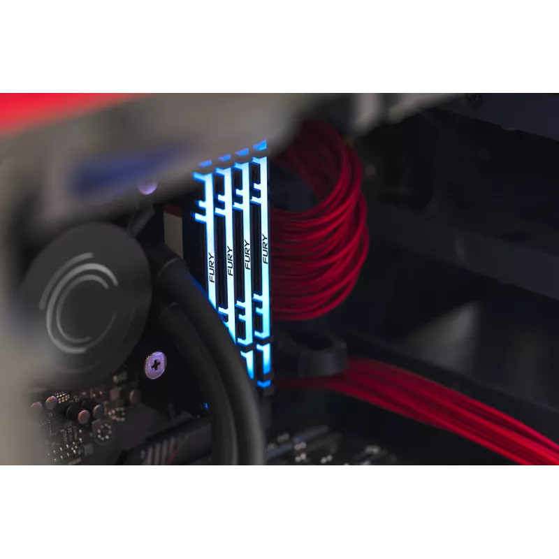 DIMM DDR4 16GB (2x8GB) Kingston FURY 3200MT/s 288-kontaktiline CL16 1.35V RGB-jahutusradiaatoriga
