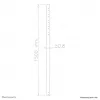 Neomounts FPMA-CP150Must pikenduspost TV laekinnitus – h 150 cm