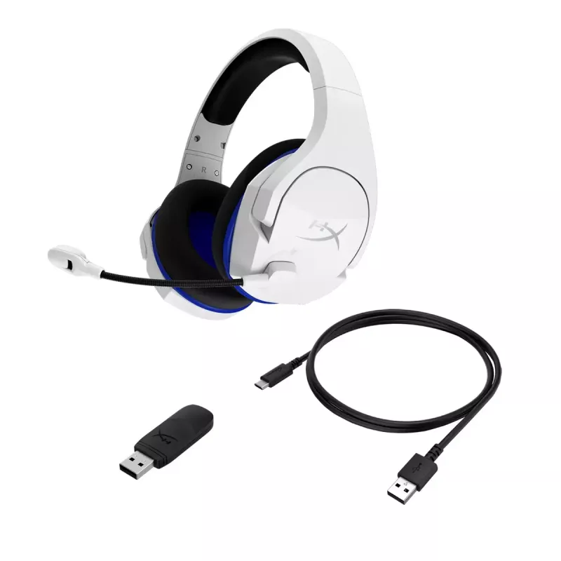 HyperX Cloud Stinger Core - Juhtmevaba mänguri peakomplekt (valge-sinine) - PS5-PS4