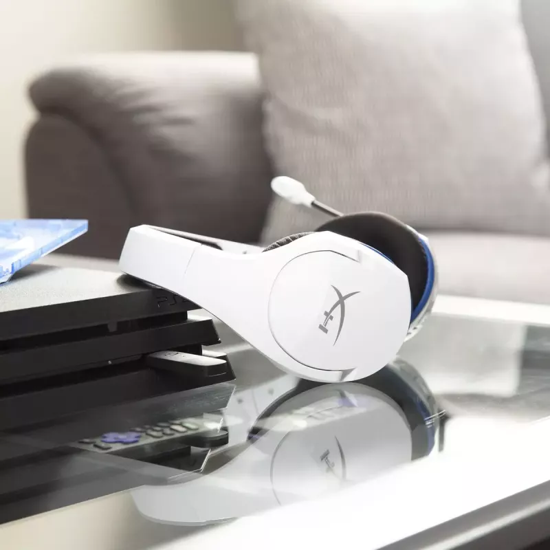 HyperX Cloud Stinger Core - Juhtmevaba mänguri peakomplekt (valge-sinine) - PS5-PS4