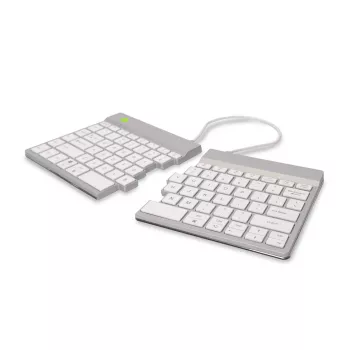 R-Go Tools Ergonoomiline klaviatuur R-Go Split Break koos pausitarkvaraga, ergonoomiline poolitatud klaviatuur, QWERTY (US), Bluetooth, valge