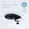 R-Go Tools käetugi R-Go Split, ergonoomiline kaheosaline käetugi, reguleeritav, sümmeetriline, pehme vahuga, must