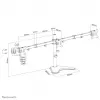 Neomounts monitori lauajalg FPMA-D550DD3Must Vabaltseisev 6 kg 13-27 tolli