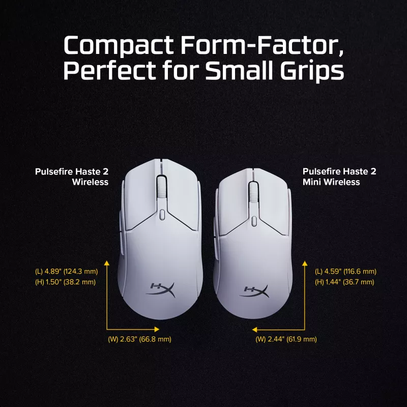 HyperX Pulsefire Haste 2 Mini - juhtmevaba mängurihiir (valge)