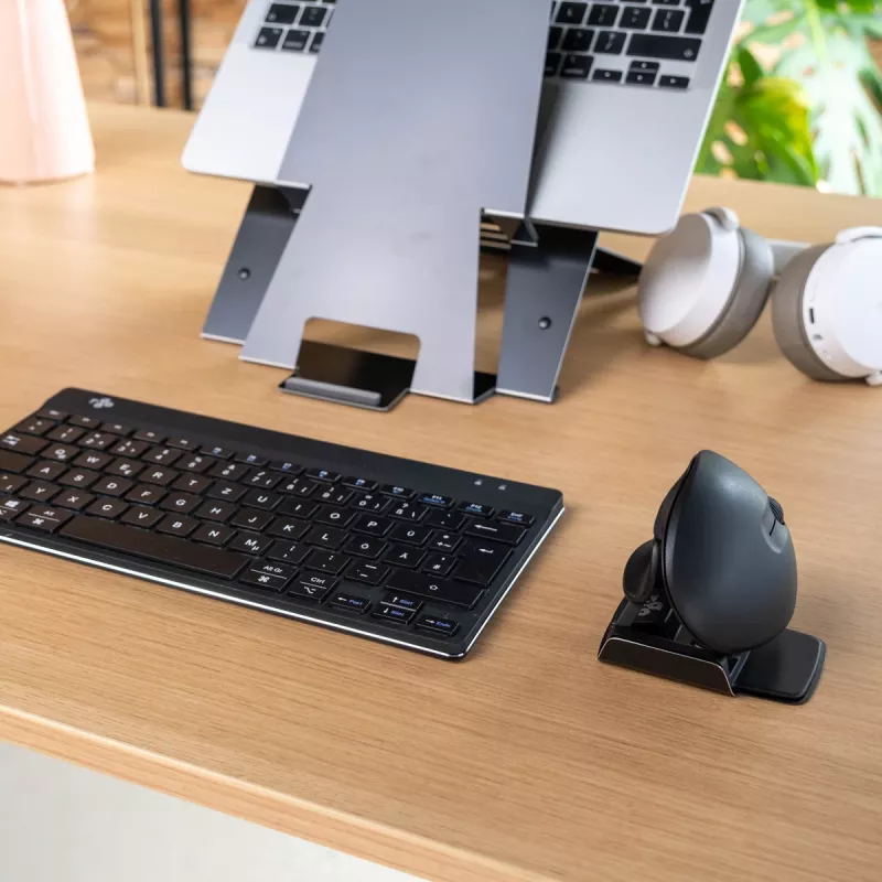 R-Go Tools Ergonoomiline hiir R-Go Twister, pausitarkvaraga, mõlemakäeline hiir mõlemale käele, kokkupandav, Bluetooth ja juhtmega