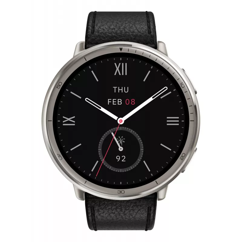Amazfit W2433EU1N nutikell / spordikell 3,35 cm (1,32 tolli) AMOLED Digitaalne 466 x 466 pikslit Puutetundlik Hõbedane