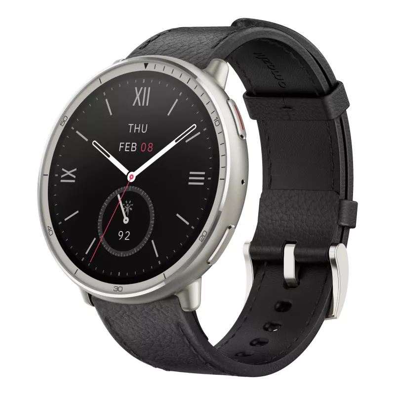 Amazfit W2433EU1N nutikell / spordikell 3,35 cm (1,32 tolli) AMOLED Digitaalne 466 x 466 pikslit Puutetundlik Hõbedane