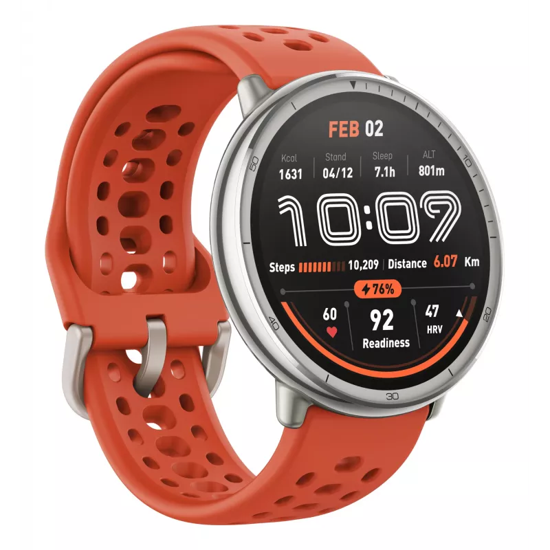 Amazfit W2433EU1N nutikell / spordikell 3,35 cm (1,32 tolli) AMOLED Digitaalne 466 x 466 pikslit Puutetundlik Hõbedane