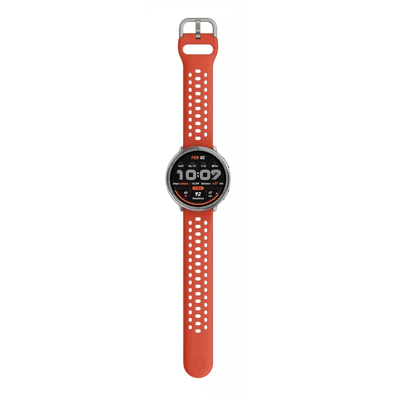 Amazfit W2433EU1N nutikell / spordikell 3,35 cm (1,32 tolli) AMOLED Digitaalne 466 x 466 pikslit Puutetundlik Hõbedane