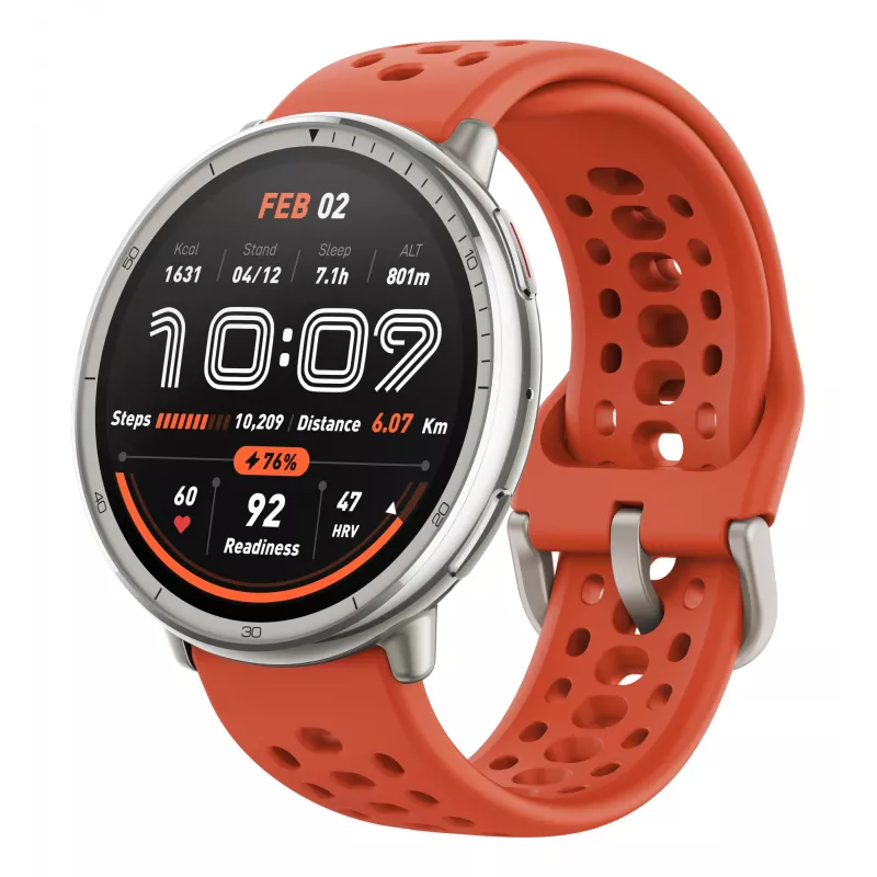 Amazfit W2433EU1N nutikell / spordikell 3,35 cm (1,32 tolli) AMOLED Digitaalne 466 x 466 pikslit Puutetundlik Hõbedane
