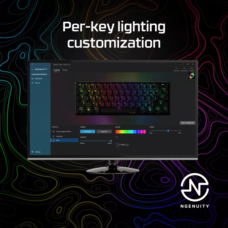 HyperX Alloy Origins 60 - mehaaniline mänguklaviatuur - HX Red (US paigutus)