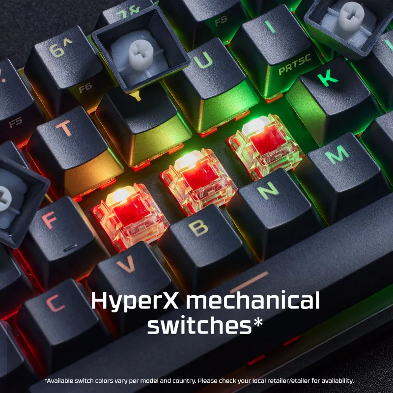 HyperX Alloy Origins 65 – mehaaniline mängurklaviatuur – HX Red (US paigutus)